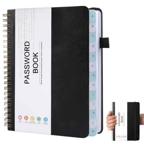 Moosono Password Book Alphabetical with Tabs Address Books