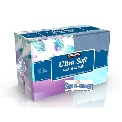 Kirkland Signature 3 PLY Facial Tissues 160 Sheets (Pack of 12) Sold by Slamtech
