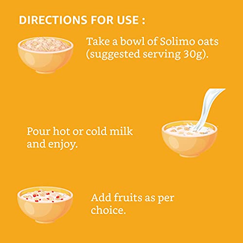 Image of Amazon Brand - Solimo Whole Oatmeal 1 Kg | High in Protein & Fibre | Breakfast Oats