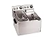 Produktbild Profi Doppel-Fritteuse, 2 x 5 Liter, Edelstahl, 4200 Watt, Thermostat bis 190°C; FE 44 E GGG