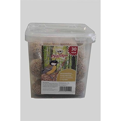 Preisvergleich Produktbild PFIFFIKUS MEISENKNÖDEL 30 Stück Eimer Winter-Vogel-Futter Gartenvögel