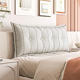 Daneey Almohada grande para cabecero, funda extraíble color