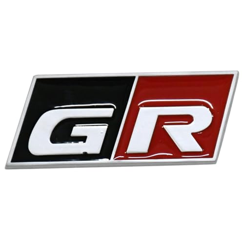 Image of KMH Premium Chrome Plated 3D Car Logo Sticker Compatible with GR Logo | Emblem Decals for Car Accessories (Pack of 1)
