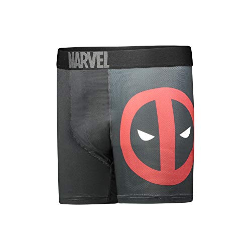 One Step Up Deadpool Performance Mesh Underwear Boxer Briefs 3-Pair Pack (X-Large) Black2