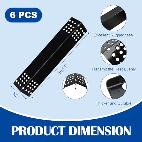 Image of SafBbcue Grill Replacement Parts for Monument 77352 7735MB 24367 17842 41847NG 35633 Gas Grill, Burner Tube, Porcelain Steel Heat Plate, for Igniter Monument Grill Replacement Parts, 6 Pack