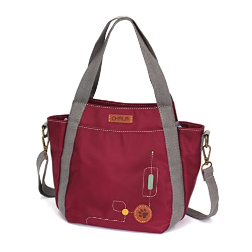 CHALA Group Handbags Doggy CV Venture Mini Carryall Handbag, Crossbody Westie Lovers, Burgundy4