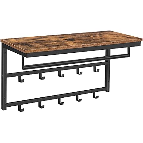 HOOBRO Wall-Mounted Coat Rack with Shelf Cover