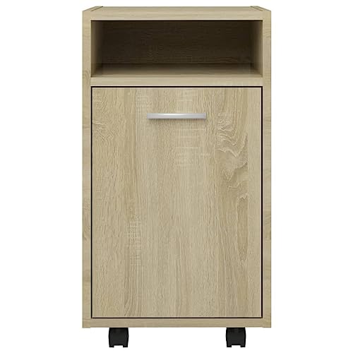 Table d'appoint mobile chêne Sonoma 33x38x60 cm pour salon et bureau - 6
