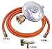 Produktbild NJ Gasschlauch Druckminderer Betriebsdruck 50mbar Gasschlauch-Regler Set Länge 150cm 1/4" lks x 1/4" lks + Ventil 1/4" lks
