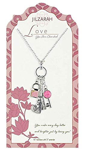 JILZARAH "Love Dangle Charms Necklace