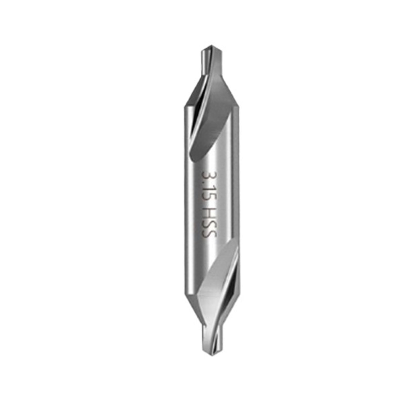 Brocas de centro de acero rápido, Broca central A1mm-A6.3mm Paquete HSS de 60 grados de 10 for perforación de metal CNC(A3.15mm)