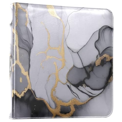 Álbum de fotos adhesivo DIY encuadernado en anillas 3 argollas Gris Oro Negro Mármol 40 páginas 8x10 para recuerdos miniatura 1