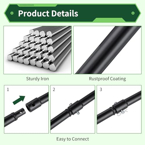 Image of 3 Auger Extension Bits 3 /4in Shaft, 7.7 /11.4 /19.3in Bars for Earth Drilling