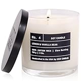 Lulu Candles | Lemon & Vanilla Bean | Luxury Scented Soy Jar Candle | Hand Poured in The USA | Highly Scented & Long Lasting | Small - 6 Oz.