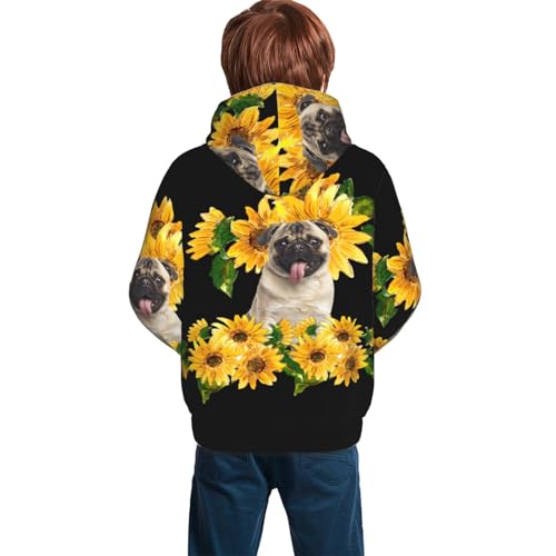 Pug Boy, Girls Sports Shirt Youth Pullover Fashion Hooded Sweatshirt2