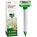 GARDIGO® Maulwurfvertreiber mit Solar und integriertem Akku I Maulwurfschreck I Wühlmausvertreiber für Garten