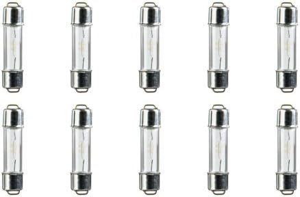 CEC Industries #211-2 Bulbs, 12.8 V, 12.416 W, SF6 Base, T-3 shape (Box of 10)