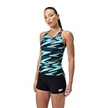 Speedo Women's Hyperboom Tankini | Quick Drying | Training | Fitness | Chlorine Resistant Swimwear, Arctic Glass, 28