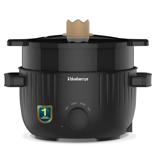 Image of 𝗕𝗹𝘂𝗲𝗯𝗲𝗿𝗿𝘆❜𝘀 PROCOOK 3-Liter 1000-Watts Multicook Electric Kettle Cooker, Dual Power Modes, Quick Boiling, Overheat Protection, Boil-Dry Protection with 1-Year Warranty -Black