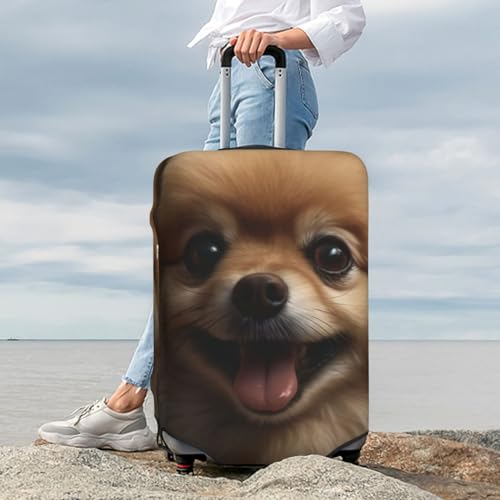 Luggage Cover Elastic Washable Suitcase Cover Dustproof Suitcase Protector Personalized Cute Pomeranian Travel Luggage Baggage Covers For 18-32 Inch2