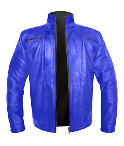Men's Stylish Genuine Leather Motorbike Bomber Biker Vintage Style Jacket #530 - Main Image