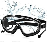Fácil de Ajustar -- Nuestros gafas de natación unisex ofrecen muchas opciones de ajuste para "crecer" con el niño, sus hijos pueden ajustar el tamaño muy fácil y rápido usando las correas, el gafas natación con tapones es ideal para niños de 3,4,5,6,7,8,9,10,11,12,13,14,15 años.