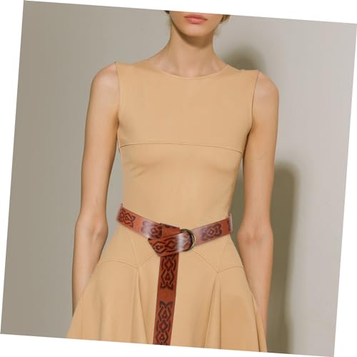 PartyKindom Medieval Renaissance Sword Holder Belt Retro Style Accessory Adjustable PU Leather for Cosplay Suitable for Parties and Reenactments Brown3