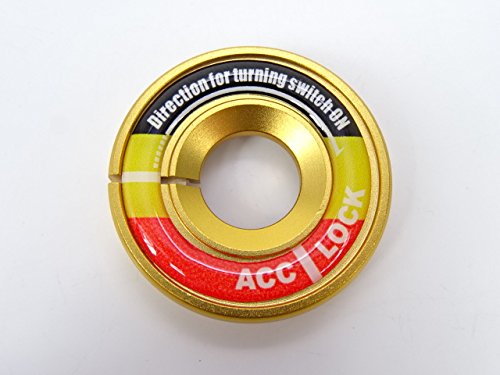 【パーツヤードオンリーワン】フォルクスワーゲン用 ゴルフ 4 5 6 ボーラ ニュービートル トゥーラン パサート シロッコ ティグアン アウディ用 A1 A3 Q3 TT ジャーマンカラー 金 ゴールド キーベゼル キーリング イグニッション キーシ