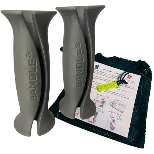 Bandle s - Asas ergonómicas para banda de ejercicio para un agarre sin dolor | Asas de banda de resistencia versátiles para entrenamientos de cuerpo completo | Asas de entrenamiento duraderas de alta