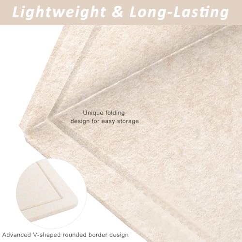 Image of Climberty Felt Bulletin Board 36x24 Inches, Self-Adhesive Vision Board with 50 Clear Push Pins for Photos, Notes, Planning, Office, Home & Classroom Decor (Light Camel)