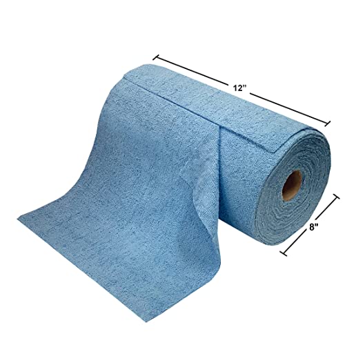 Eurow Microfiber Tear-A-Towel Roll, 11 By 12 Inches, Blue, 75 Pack #TOP3