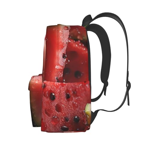Travel Backpack for Women Men Watermelon and Water Drops Casual Daypack Large Capacity Nurse Bag3
