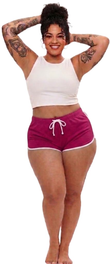 myo Womens Shorts Cotton High Waist Casual Summer Shorts for Women Stretchable Lycra Sports Gym Running Workout Yoga|Biker Shorts Cycling Shorts Comfortable Casual Wear-picture-24
