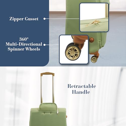 Image of Tommy Bahama 26 Inch Rolling Luggage, Soft Sided Suitcase with Spinner Wheels, Sage