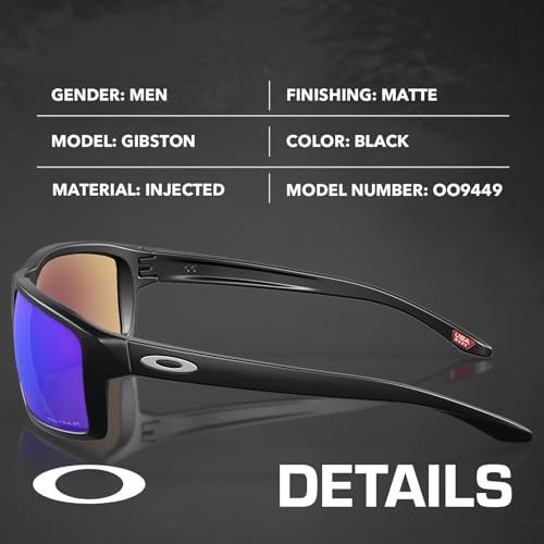 Image of Oakley GIBSTON OO9449 Rectangle Shape Sunglasses With Official Eyewear Kit | Men's Sunglasses