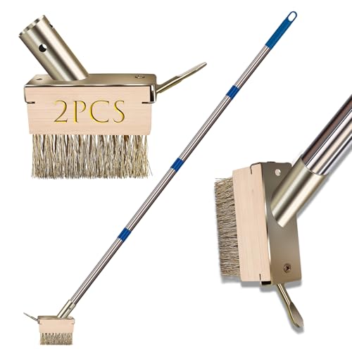 GHWMYD Moss Grout Remover Brush Tool with Detachable 64.9Inch Handle