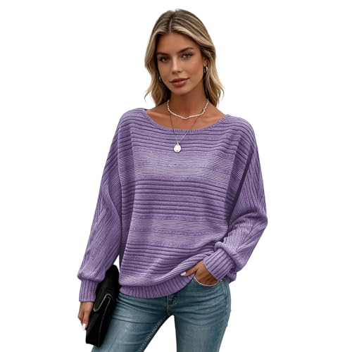 Image of Women's Batwing Tunic Tops, Long Sleeve Shirts Blouses, Business Casual Sweater for Office Work