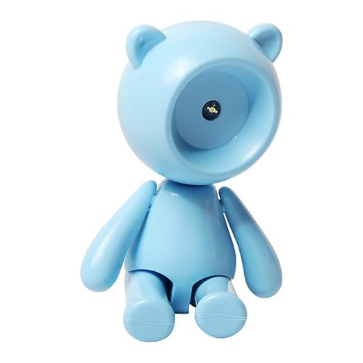 Flenzy Plastic Bear Table Desk Lamp, Blue, Pack of 1