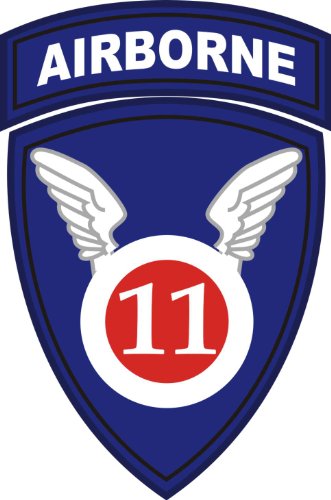 Military Vet Shop US Army 11th Airborne Division Window Window Bumper Sticker Decal 3.8"