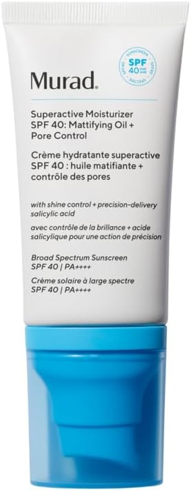 Murad Güneş Koruyucu, Matlaştırıcı ve Gözenek Sıkılaştırıcı Nemlendirici Krem SPF 40, Superactive SPF 40 Moisturizer, Mattifying Oil + Pore Control