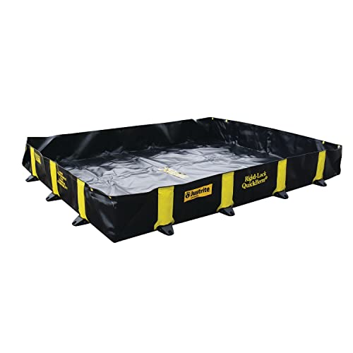 Justrite 28516 Rigid Lock Quick Berm, 6' Width X 8' Length X 12" Height, Small, Multi Color #TOP24