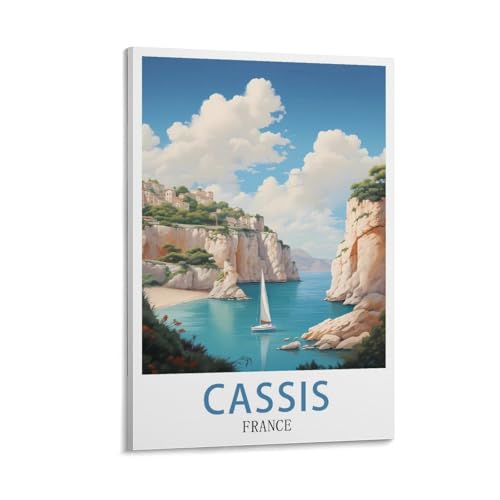 Affiche Cassis France LOLWNNI poster vintage 20x30 cm deco toile salon