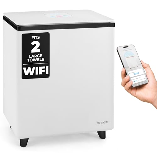 SereneLife WIFI Luxury Rectangle Towel Warmer - Spa &...