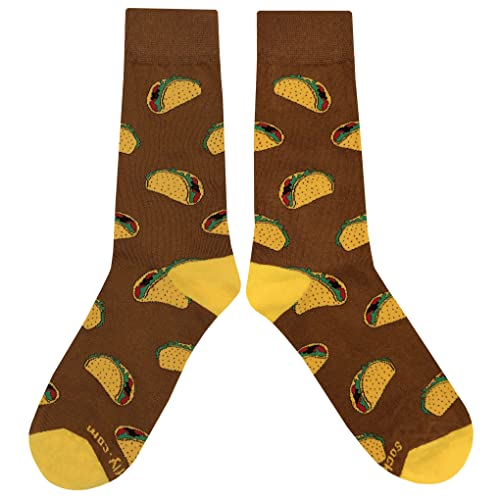 Taco Loco Dress Socks Funny Novelty Crazy Fun Design Men Size 8-12 Cotton Casual Crew Colorful Funky Fancy Socks Gift for Men2