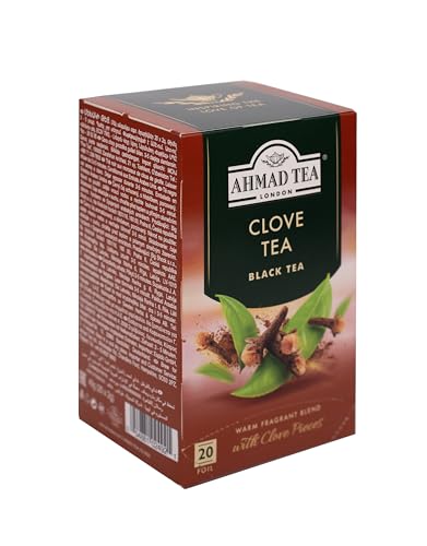 Ahmad Tea Black Tea, Clove Teabags, 20 ct (Pack of 6) - Caffeinated & Sugar-Free