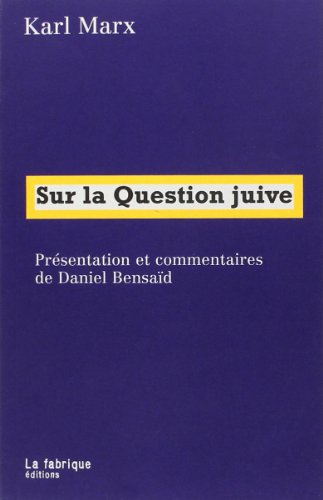 Sur la question juive [French] 291337252X Book Cover
