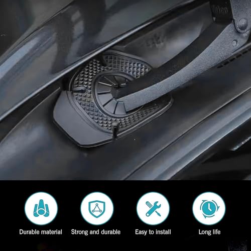 winterrock 2PCS Car Wiper Arm Hole Protection Pads, Soft Silicone Car Wiper Pivot Guard, Anti-Leaf Dust-Proof Auto Windshield Wipers Arm Hole Protector Cover, Universal for Vehicle Truck SUV (Black) - Thumbnail 7