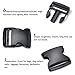 FIEIJ 12Packs Plastic Buckles 2 Inch Adjustable Quick Side Release Buckles for Dog Collars, Webbing Strap and Backpack Repair (Black)