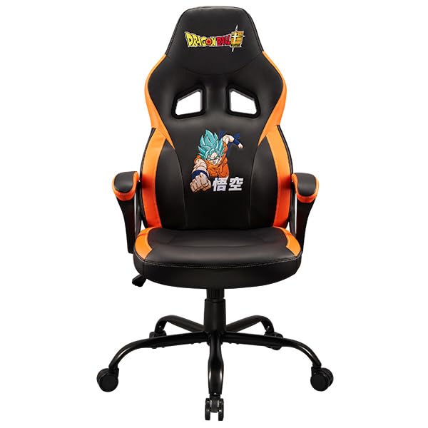 Subsonic, Dragon Ball Z, Silla de juego, silla gaming DBZ pop para adolescente o adulto, cómodo asiento basculante, reposacabezas y reposabrazos integrados, respaldo ergonómico, Negro