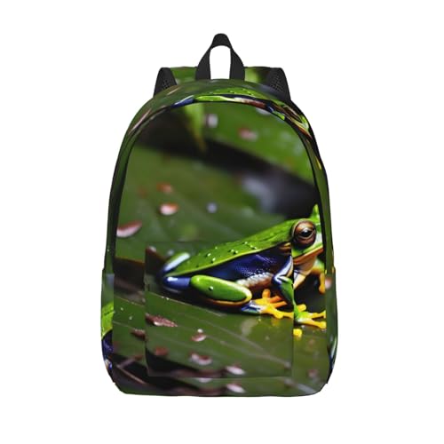 Sac à dos ordinateur portable femme ergonomique imprimé grenouilles d'arbre